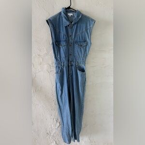 Denim Sleeveless Jumpsuit